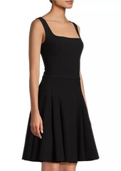 Black Halo Aphrodite Crepe Squareneck Minidress