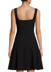 Black Halo Aphrodite Crepe Squareneck Minidress