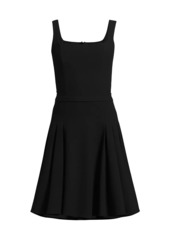 Black Halo Aphrodite Crepe Squareneck Minidress