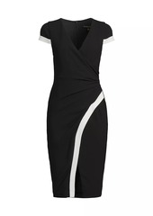 Black Halo BH Reynoso Stretch Crepe Sheath Dress