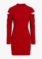 Black Halo - Bonelli cutout stretch-twill mini dress - Red - US 2