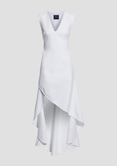 Black Halo - Jamilla asymmetric ponte gown - White - US 8