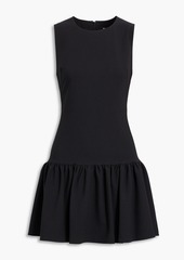 Black Halo - Gathered crepe mini dress - Black - US 2