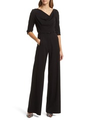 Black Halo Jackie Belted Wide Leg Jumpsuit at Nordstrom