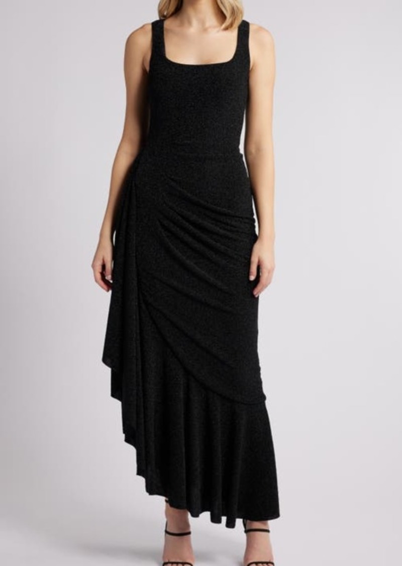 Black Halo Jewel Sleeveless Gathered Evening Gown at Nordstrom
