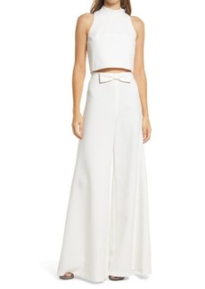 Black Halo Odilia Two-Piece Top & Pants Set in Pearl at Nordstrom