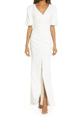 Black Halo Remus Center Ruching Mermaid Gown in Pearl at Nordstrom