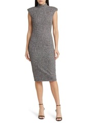 Black Halo Zabi Bouclé Sheath Cocktail Dress