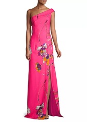 Black Halo Dolan Floral Stretch Techno Gown