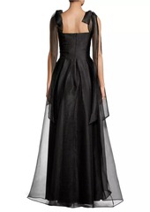 Black Halo Eve Devalin Bow-Shoulder Gown