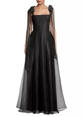 Black Halo Eve Devalin Bow-Shoulder Gown