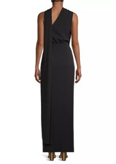 Black Halo Eve Fantasia Draped Scarf Gown