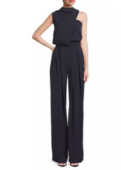 Black Halo Floella Satin Draped Jumpsuit