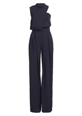 Black Halo Floella Satin Draped Jumpsuit