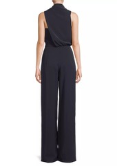 Black Halo Floella Satin Draped Jumpsuit