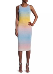 Black Halo Hudson Ombré Striped Sheath Dress