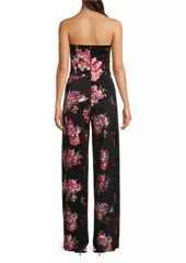 Black Halo Lena Floral Strapless Jumpsuit