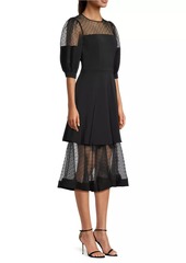 Black Halo Regina Shear Tiered Dress