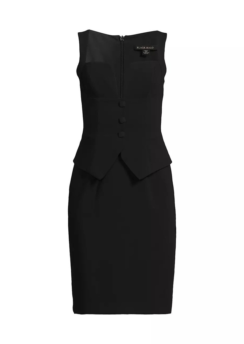 Black Halo Roanna Notch Vest Midi-Dress