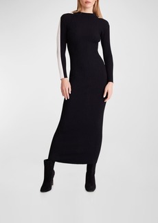 Blanc Noir Blair Mock-Neck Midi Dress