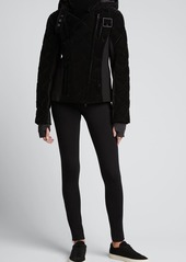 Blanc Noir Carbon-Coated Quilted Jacket