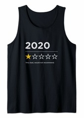 Blank 2020 Sucks Very Bad Would Not Recommend Funny 1 Star Rating Tank Top