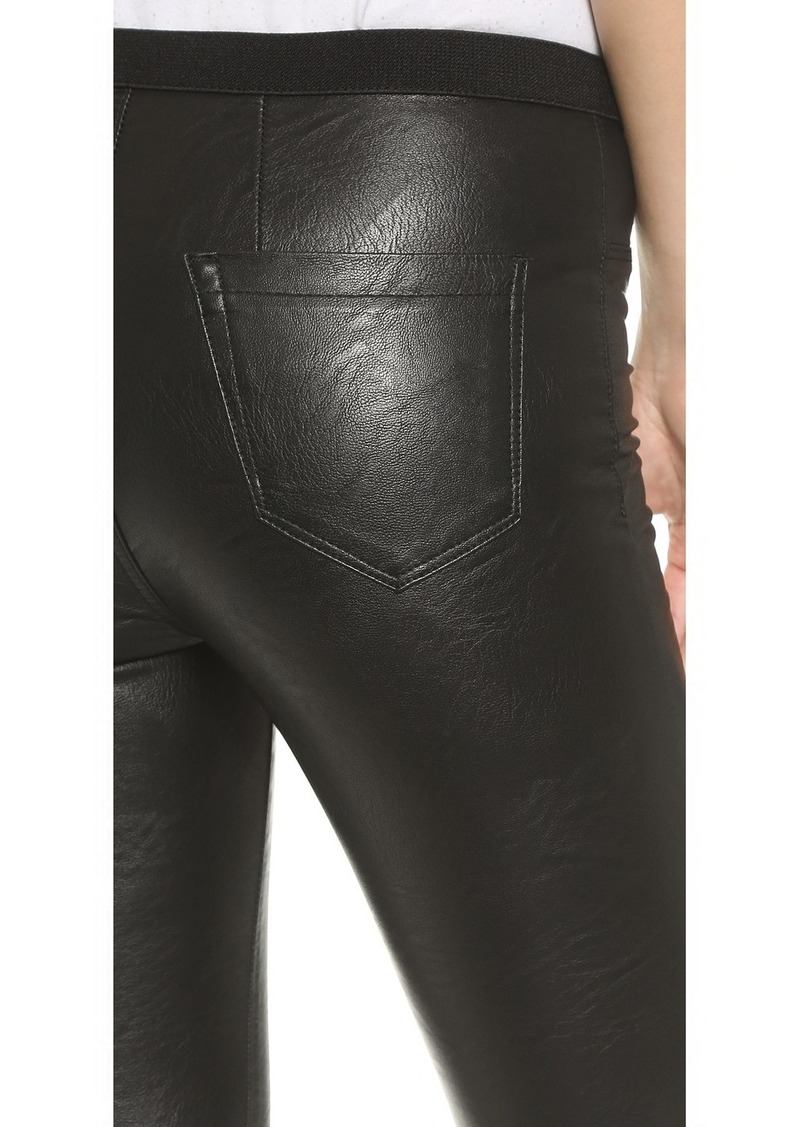 Blank Blank Denim Faux Leather Flare Pants | Bottoms
