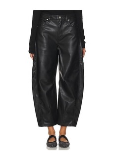 BLANKNYC Barrel Leg Faux Leather Pant