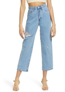 BLANKNYC Baxter Ripped Nonstretch Ribcage Crop Jeans