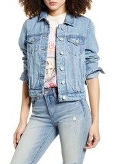 BLANKNYC Distressed Denim Jacket in One For The Ride Med Wash at Nordstrom