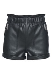 BLANKNYC Elastic Waist Faux Leather Shorts