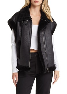 BLANKNYC Faux Leather & Faux Fur Vest
