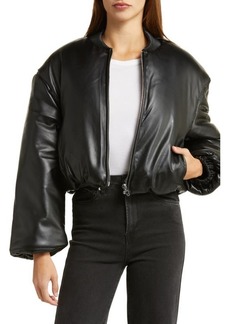 BLANKNYC Faux Leather Bomber Jacket