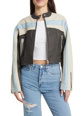 BLANKNYC Faux Leather Moto Racer Jacket