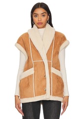 BLANKNYC Faux Leather Sherpa Vest