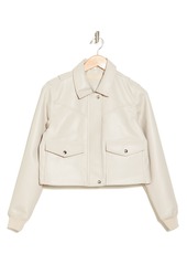 BLANKNYC Faux Leather Shirt Jacket in Short Story at Nordstrom Rack