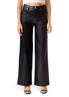BLANKNYC Franklin High Waist Faux Leather Wide Leg Pants in Business Deal at Nordstrom Rack