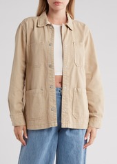 BLANKNYC Garment Dyed Cotton Shacket in Rose Dust at Nordstrom Rack