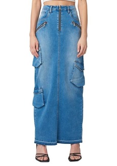 BLANKNYC Maxi Cargo Denim Skirt