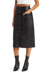 BLANKNYC Patch Pocket Faux Leather Skirt