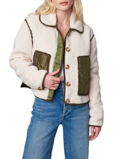 BLANKNYC Quilted Faux Fur Mixed Media Jacket