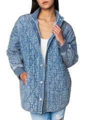 BLANKNYC Quilted Oversize Chambray Jacket