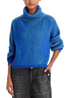 Blanknyc Ribbed Two Tone Turtleneck