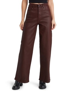 BLANKNYC The Franklin Rib Cage Coated Denim Flare Pants
