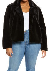 BLANKNYC Uptown Girl Crop Faux Fur Jacket (Plus Size)
