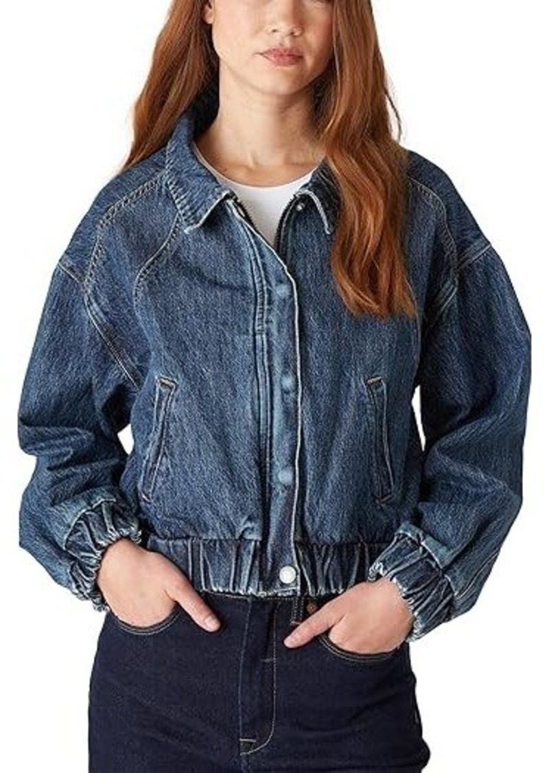 Blank Denim Bomber Jacket