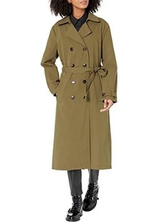 Blank Double-Breasted Trench Coat in Road Trip