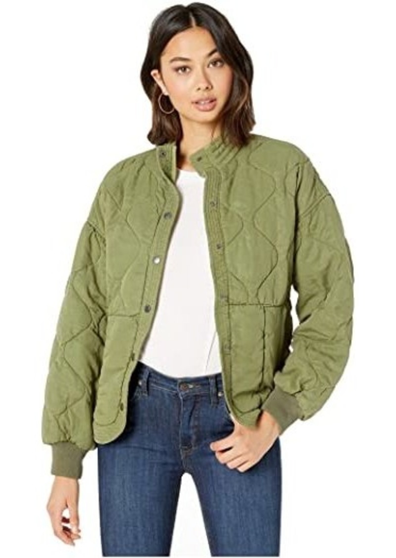 Blank Drop Shoulder Quilted Jacket