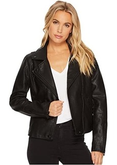 Blank Faux Leather Moto Jacket