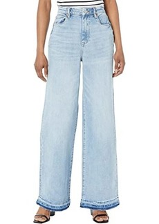 Blank Franklin High-Rise & Wide Leg Rib Cage Jeans in Warm Celebration